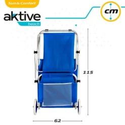 Aktive 2 In 1 Beach Day Folding Lounge 62x117x62 Cm -Marine Explorer aktive 2 in 1 beach day folding lounge 62x117x62 cm 6