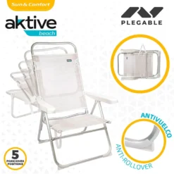Aktive Beach Aluminum Multi Position Folding Chair -Marine Explorer aktive beach aluminum multi position folding chair 2