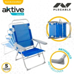 Aktive Beach Aluminum Recliner High Chair -Marine Explorer aktive beach aluminum recliner high chair 2