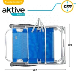 Aktive Beach Aluminum Recliner High Chair -Marine Explorer aktive beach aluminum recliner high chair 6