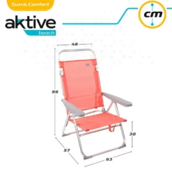Aktive Beach Low Recliner Aluminum Chair -Marine Explorer aktive beach low recliner aluminum chair 5