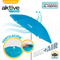 Aktive Beach Umbrella 220cm UV50 Protection -Marine Explorer aktive beach umbrella 220cm uv50 protection 2