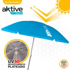 Aktive Beach Umbrella 220cm UV50 Protection -Marine Explorer aktive beach umbrella 220cm uv50 protection 3