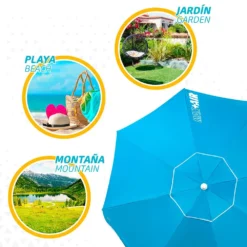 Aktive Beach Umbrella 220cm UV50 Protection -Marine Explorer aktive beach umbrella 220cm uv50 protection 6
