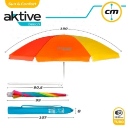 Aktive Beach Windproof Umbrella 180cm UV50 Protection -Marine Explorer aktive beach windproof umbrella 180cm uv50 protection 6