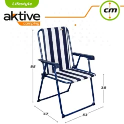Aktive Fixed Folding Chair 53x47x85 Cm -Marine Explorer aktive fixed folding chair 53x47x85 cm 5
