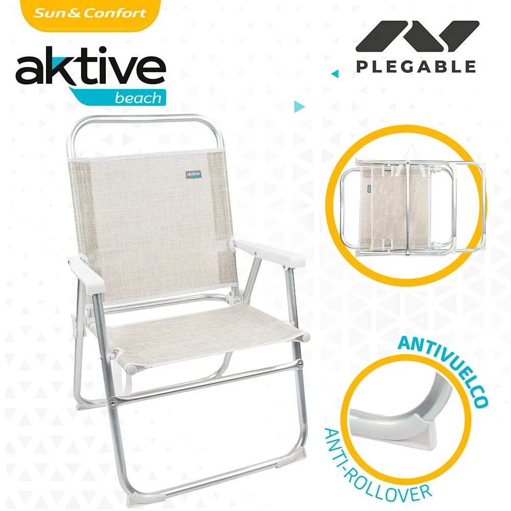 Aktive Fixed Folding Chair Aluminium 51x56x90 Cm 5 Aktive Fixed Folding Chair Aluminium 51x56x90 Cm - Image 3