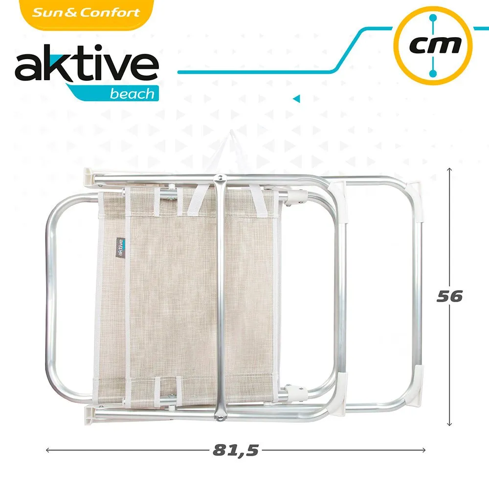 Aktive Fixed Folding Chair Aluminium 51x56x90 Cm 9 Aktive Fixed Folding Chair Aluminium 51x56x90 Cm - Image 7