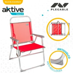 Aktive Fixed Folding Chair Aluminium 56x50x88 Cm -Marine Explorer aktive fixed folding chair aluminium 56x50x88 cm 2