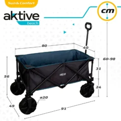 Aktive Foldable Cart With Wheels For Sand 50kg -Marine Explorer aktive foldable cart with wheels for sand 50kg 5