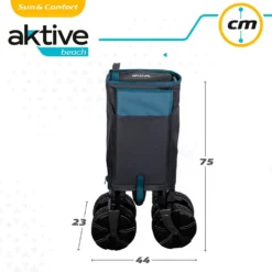 Aktive Foldable Cart With Wheels For Sand 50kg -Marine Explorer aktive foldable cart with wheels for sand 50kg 6
