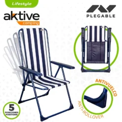 Aktive Folding Chair 5 Positions 59x59x105 Cm -Marine Explorer aktive folding chair 5 positions 59x59x105 cm 2