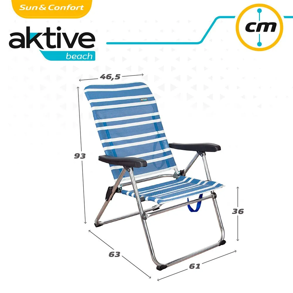 Aktive Folding Chair 5 Positions 61x63x93 Cm 8 Aktive Folding Chair 5 Positions 61x63x93 Cm - Image 6