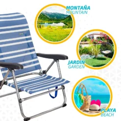 Aktive Folding Chair 5 Positions Low 61x50x85 Cm -Marine Explorer aktive folding chair 5 positions low 61x50x85 cm 4
