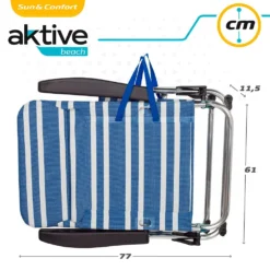Aktive Folding Chair 5 Positions Low 61x50x85 Cm -Marine Explorer aktive folding chair 5 positions low 61x50x85 cm 6