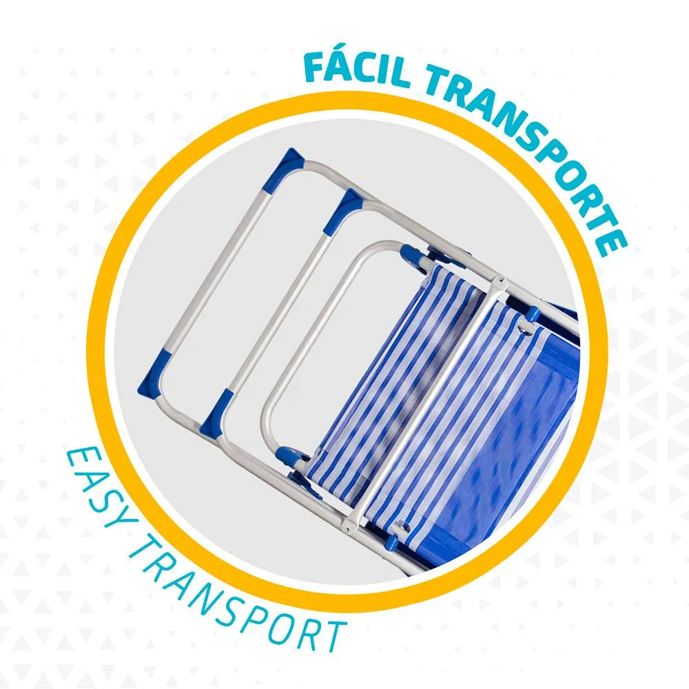 Aktive Folding Chair 7 Positions With Cushion 64x61x118 Cm 6 Aktive Folding Chair 7 Positions With Cushion 64x61x118 Cm - Image 4