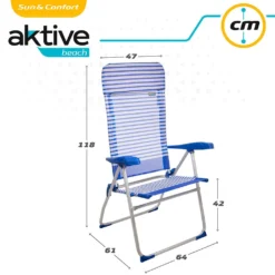 Aktive Folding Chair 7 Positions With Cushion 64x61x118 Cm 14 Aktive Folding Chair 7 Positions With Cushion 64x61x118 Cm -Marine Explorer aktive folding chair 7 positions with cushion 64x61x118 cm 5