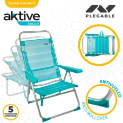 Aktive Folding Chair Multi-Position Aluminium 50x64x100 Cm -Marine Explorer aktive folding chair multi position aluminium 50x64x100 cm 2