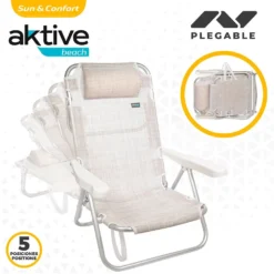 Aktive Folding Chair Multi-Position Aluminium 62x48x83 Cm -Marine Explorer aktive folding chair multi position aluminium 62x48x83 cm 2