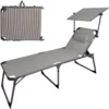 Aktive Folding Sun Lounger With Parasol And Cushion -Marine Explorer aktive folding sun lounger with parasol and cushion