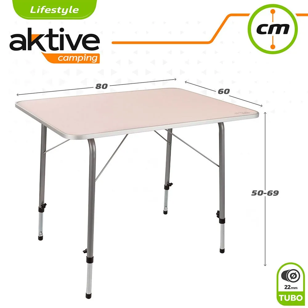 Aktive Folding Table Height-Adjustable 80x60x50-69 Cm 8 Aktive Folding Table Height-Adjustable 80x60x50-69 Cm - Image 6