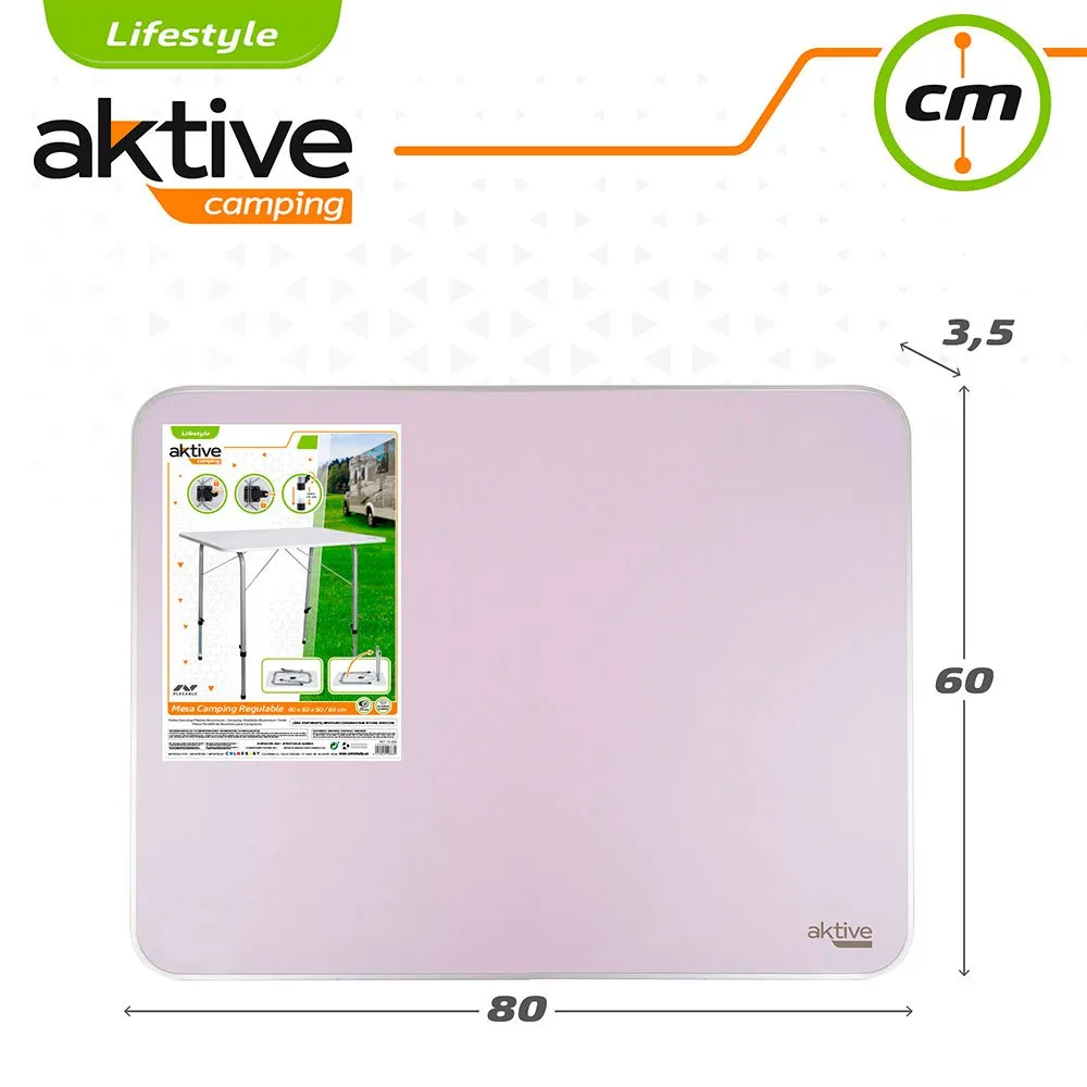 Aktive Folding Table Height-Adjustable 80x60x50-69 Cm 9 Aktive Folding Table Height-Adjustable 80x60x50-69 Cm - Image 7