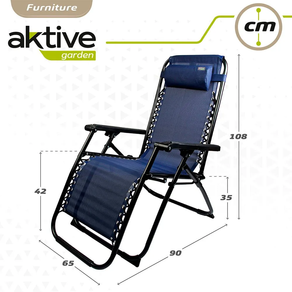 Aktive Reclining And Folding Zero Gravity Sunbed 65x108x160 Cm 8 Aktive Reclining And Folding Zero Gravity Sunbed 65x108x160 Cm - Image 6