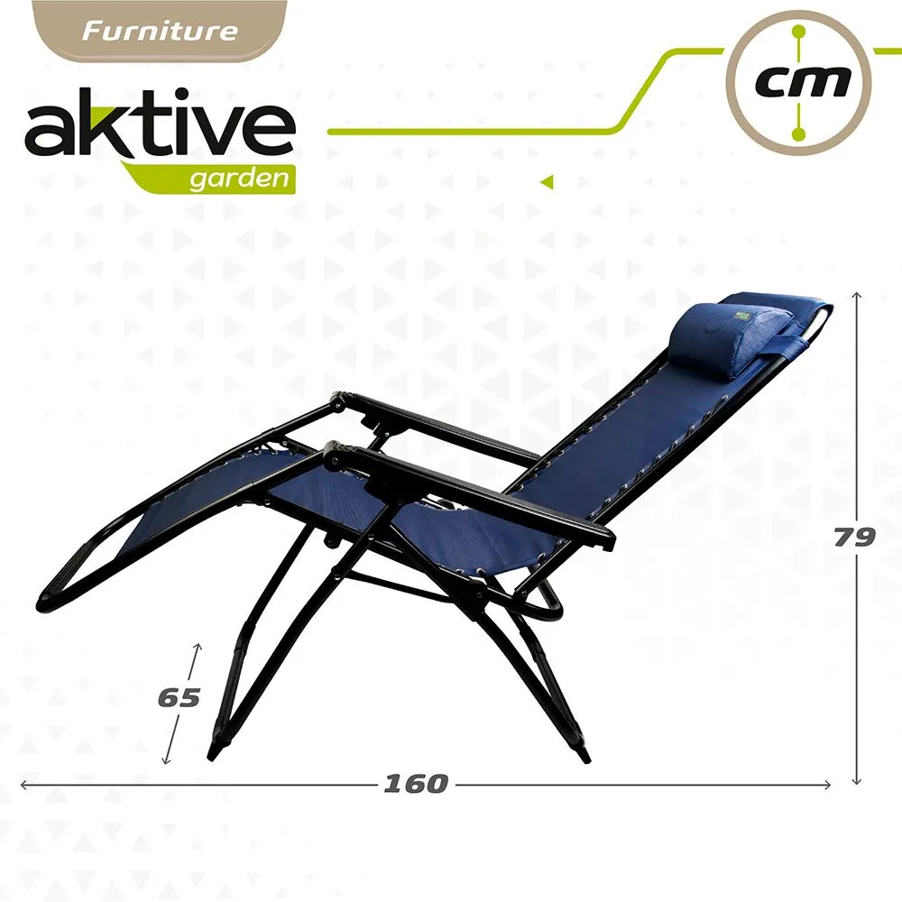 Aktive Reclining And Folding Zero Gravity Sunbed 65x108x160 Cm 9 Aktive Reclining And Folding Zero Gravity Sunbed 65x108x160 Cm - Image 7