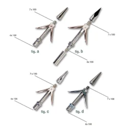Double Barb Point Bayonet Tip Four Cut -Marine Explorer imersion double barb point bayonet tip four cut 1