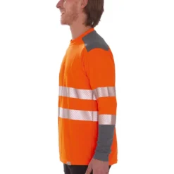 UV High Visible Shirt 2C Long Sleeves Kl.2 Man -Marine Explorer iq uv uv high visible shirt 2c long sleeves kl.2 man 2