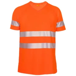 UV High Visible T-Shirt V-Neck Kl.2 Man -Marine Explorer iq uv uv high visible t shirt v neck kl.2 man 3